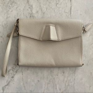 Alexander Wang Trifold Cream Leather Clutch